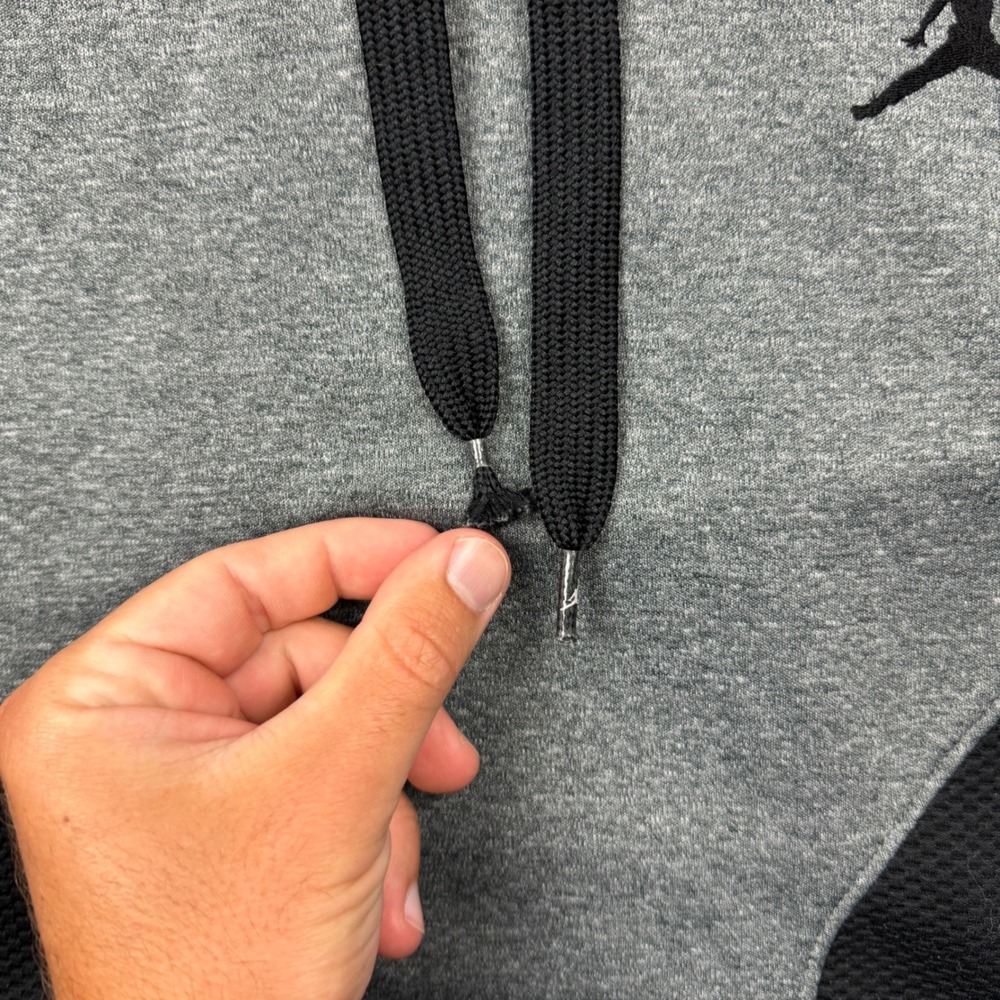 Jordan Men Small Dri-FIT Sleeveless Hoodie Grey Black Jumpman Vest Small Sports - Picture 3 of 12